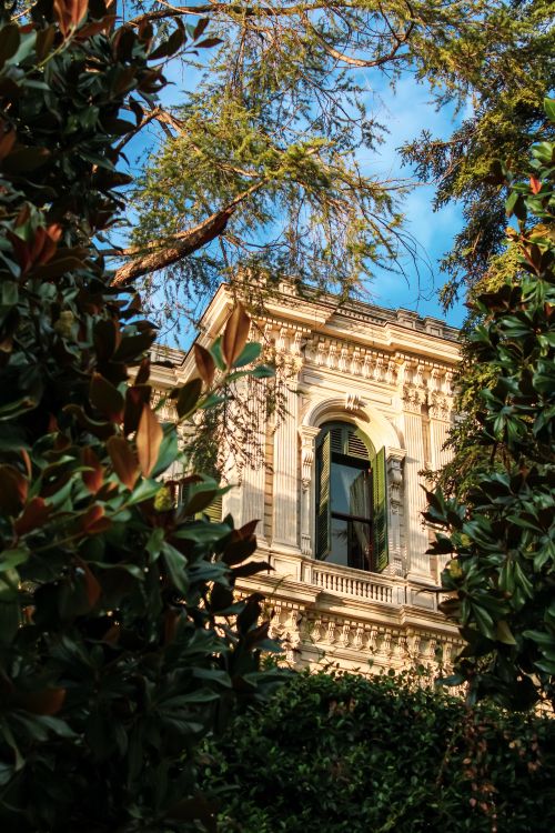 Free A detailed view of 19th-century Ottoman architectural design in İstanbul. Stock Photo