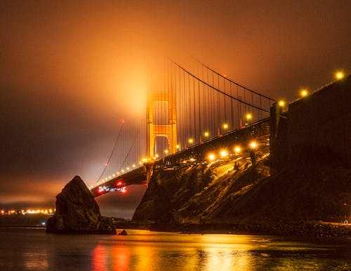 Golden Gate Bridge during Nighttime