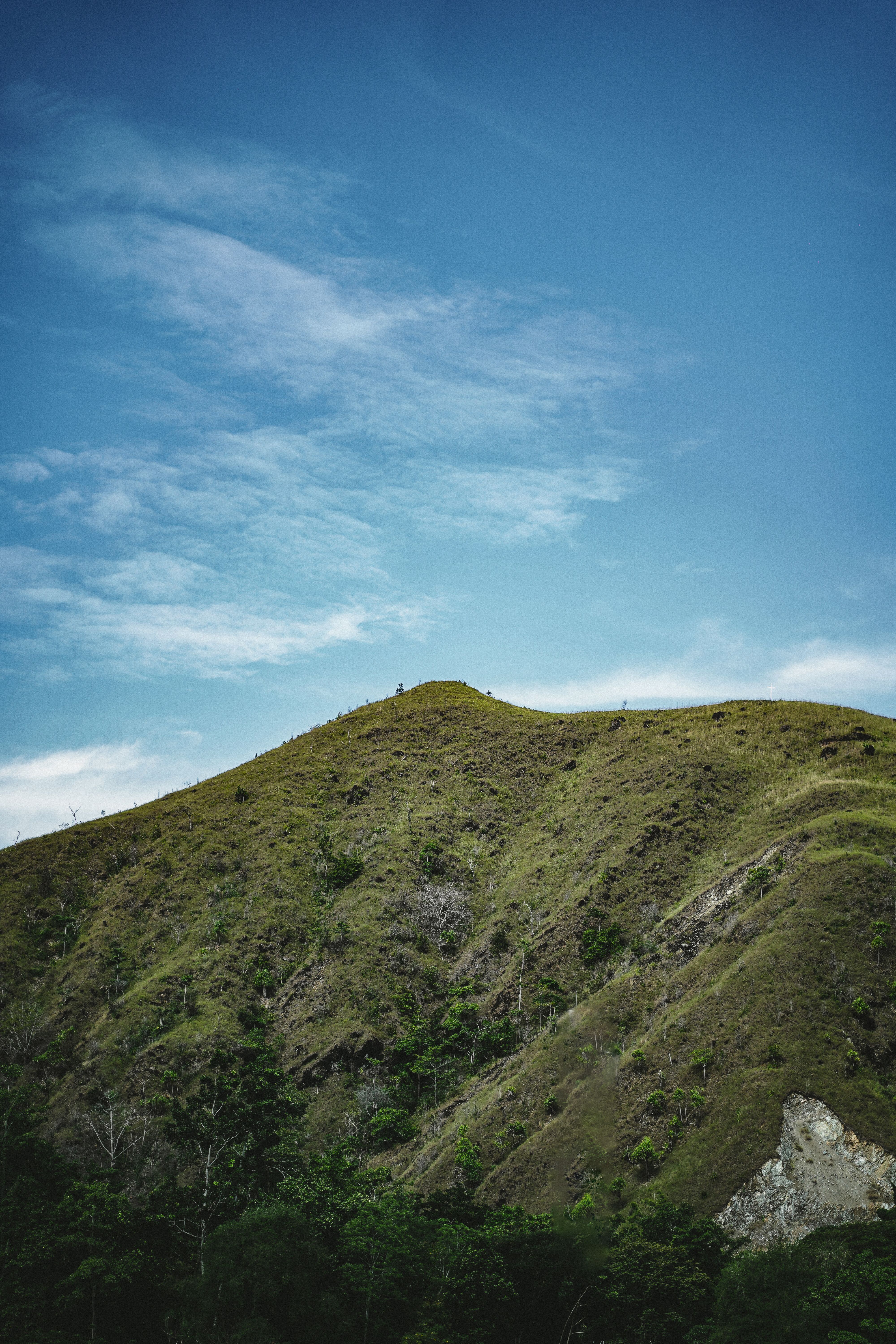 meanwhile, baliem village at jayawijaya papua is seen at an angle.