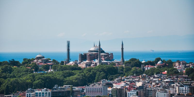 Vista aérea de Santa Sofía, en Estambul