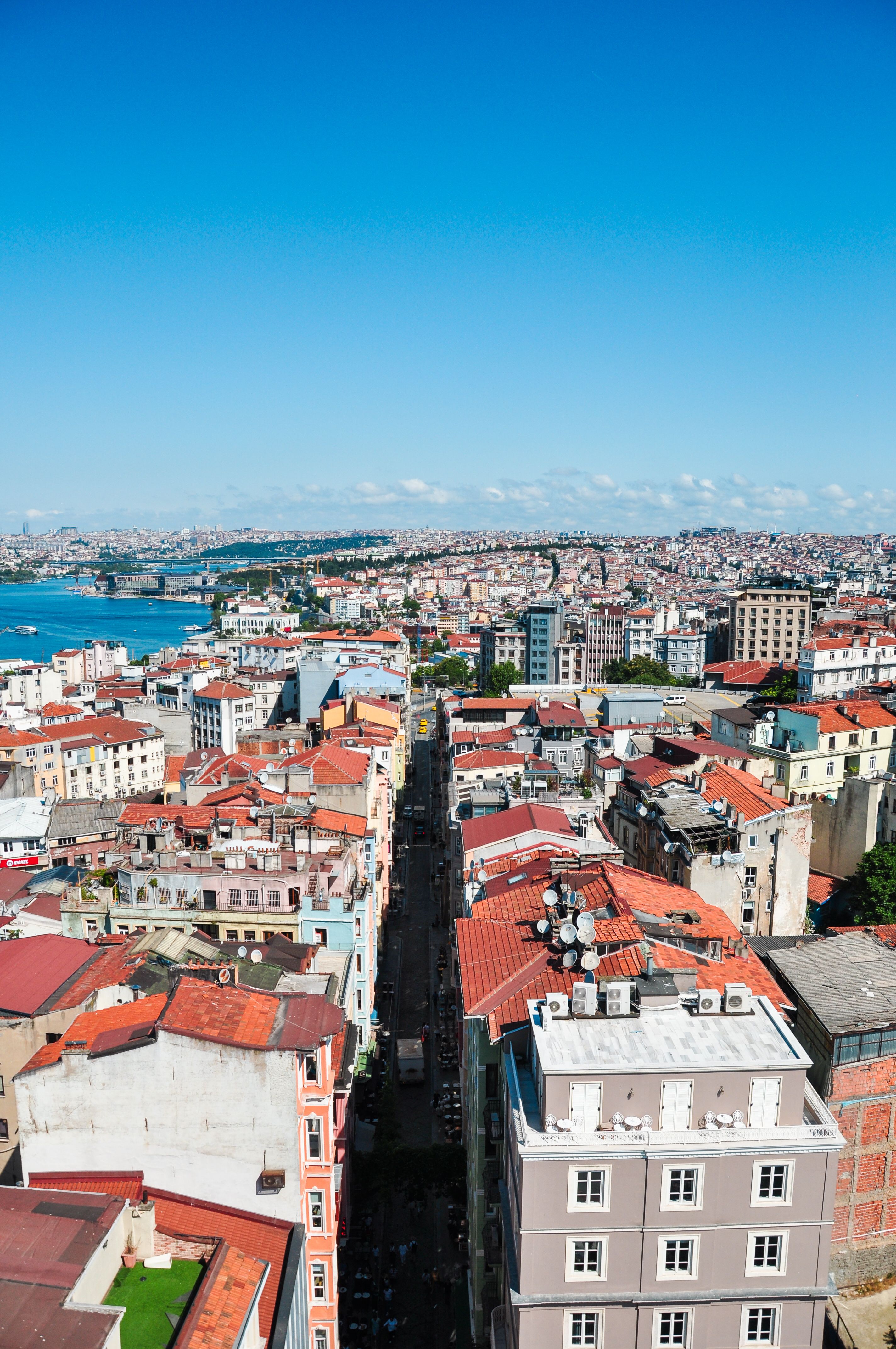 Aerial View of Istanbul Cityscape with Bosphorus · Free Stock Photo