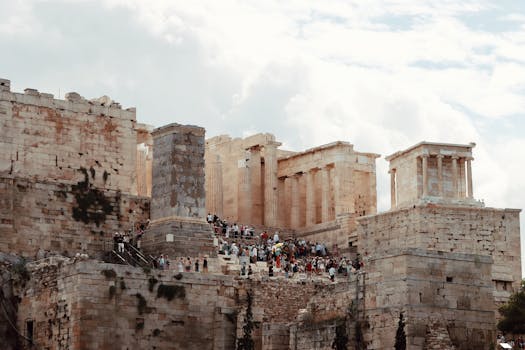 Stunning view of the Parthenon, a UNESCO World Heritage site, capturing ancient architecture in Athens.