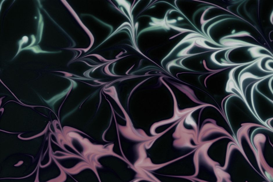 Captivating abstract design with swirling pastel patterns against a dark backdrop, evoking a modern artistic vibe.