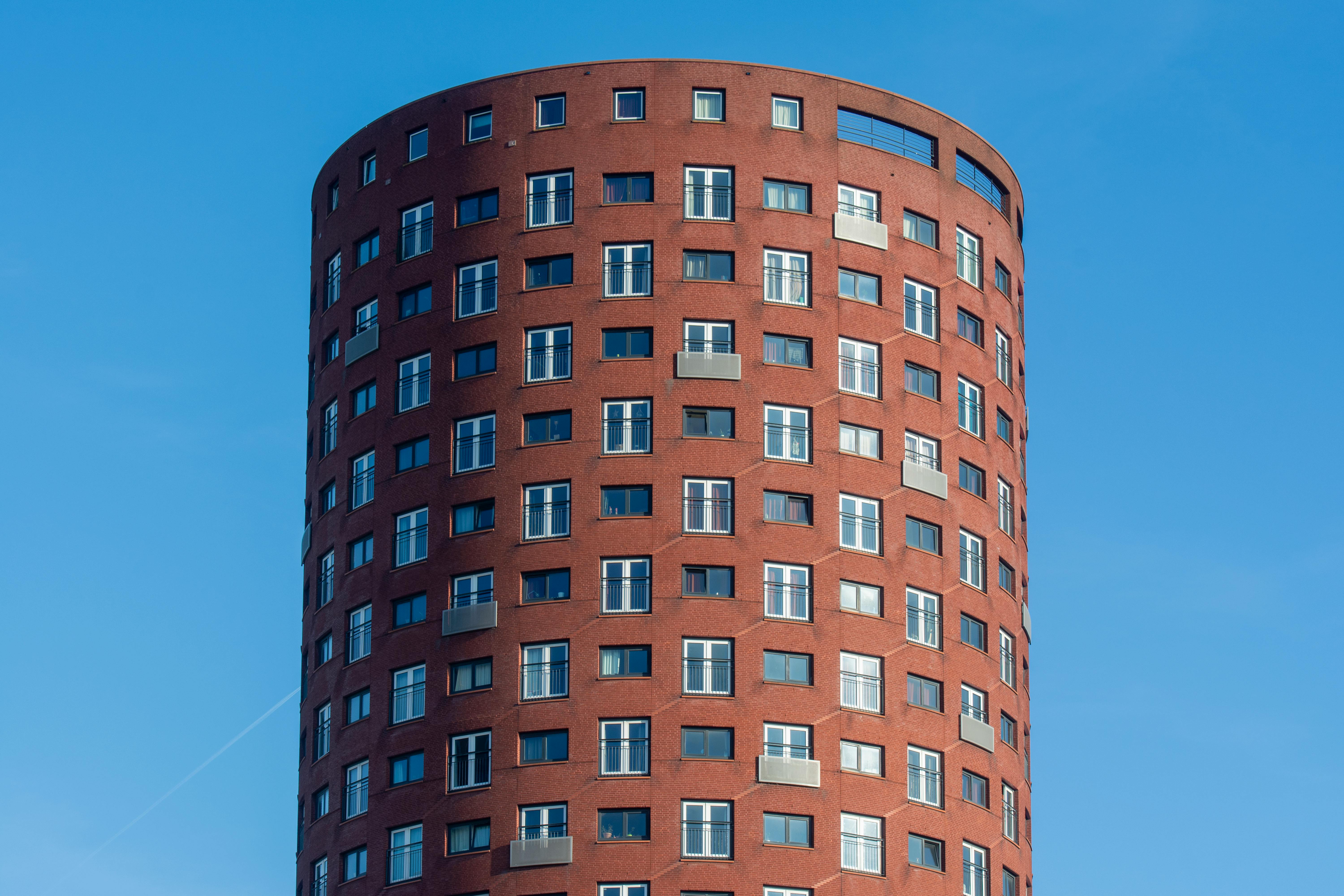 modern round building in den haag netherlands