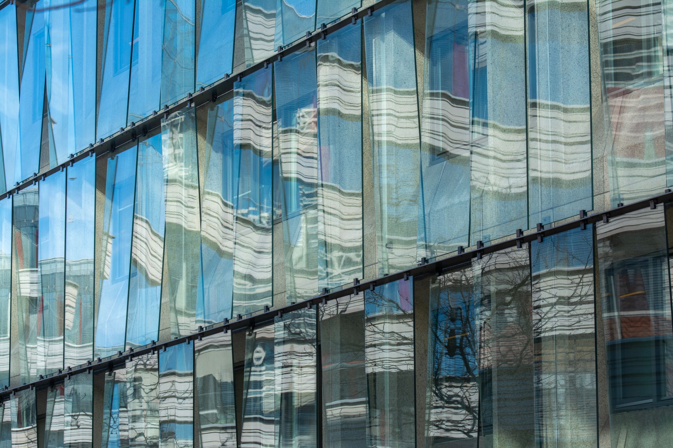 Reflection In Architecture Contemporary Glass Building Facade Reflection · Free Stock Photo