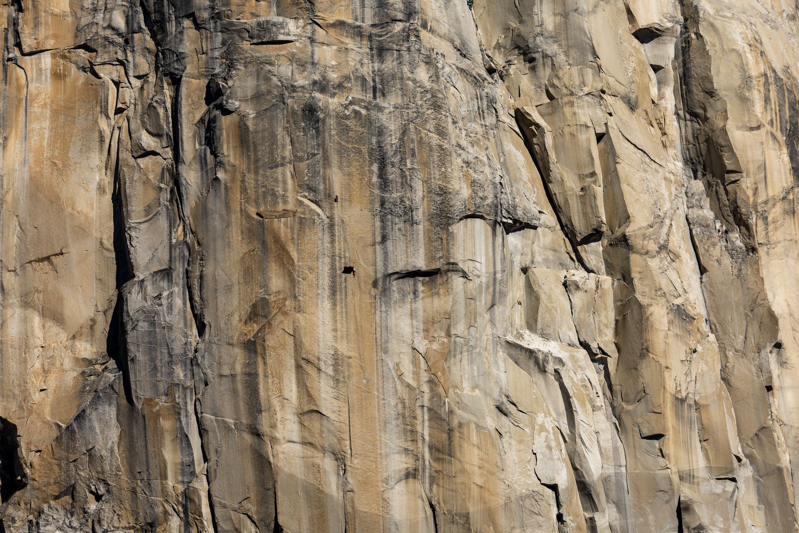 Climber on a granite wall