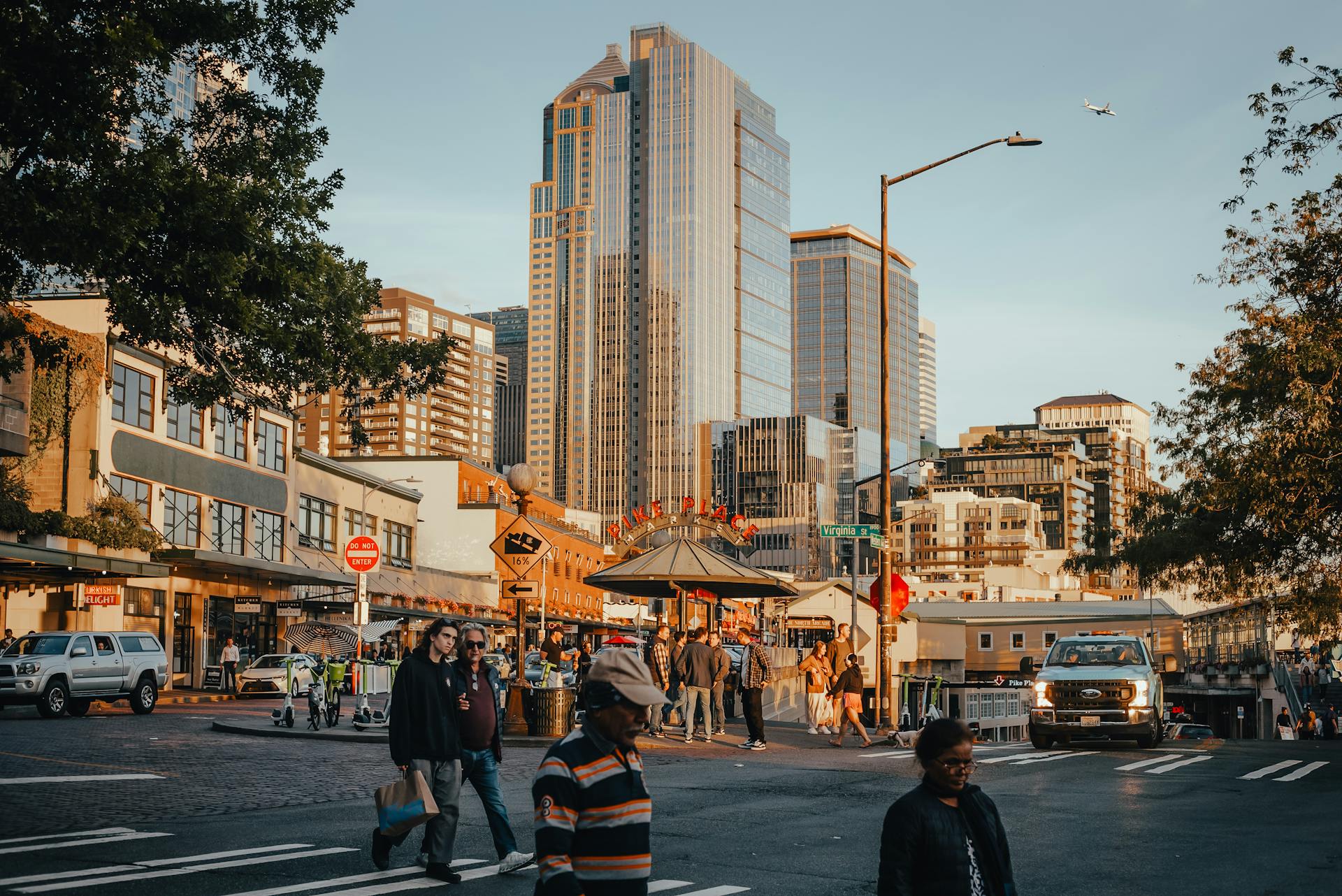 Vibrant Street Scene at Pike Place Market, Seattle