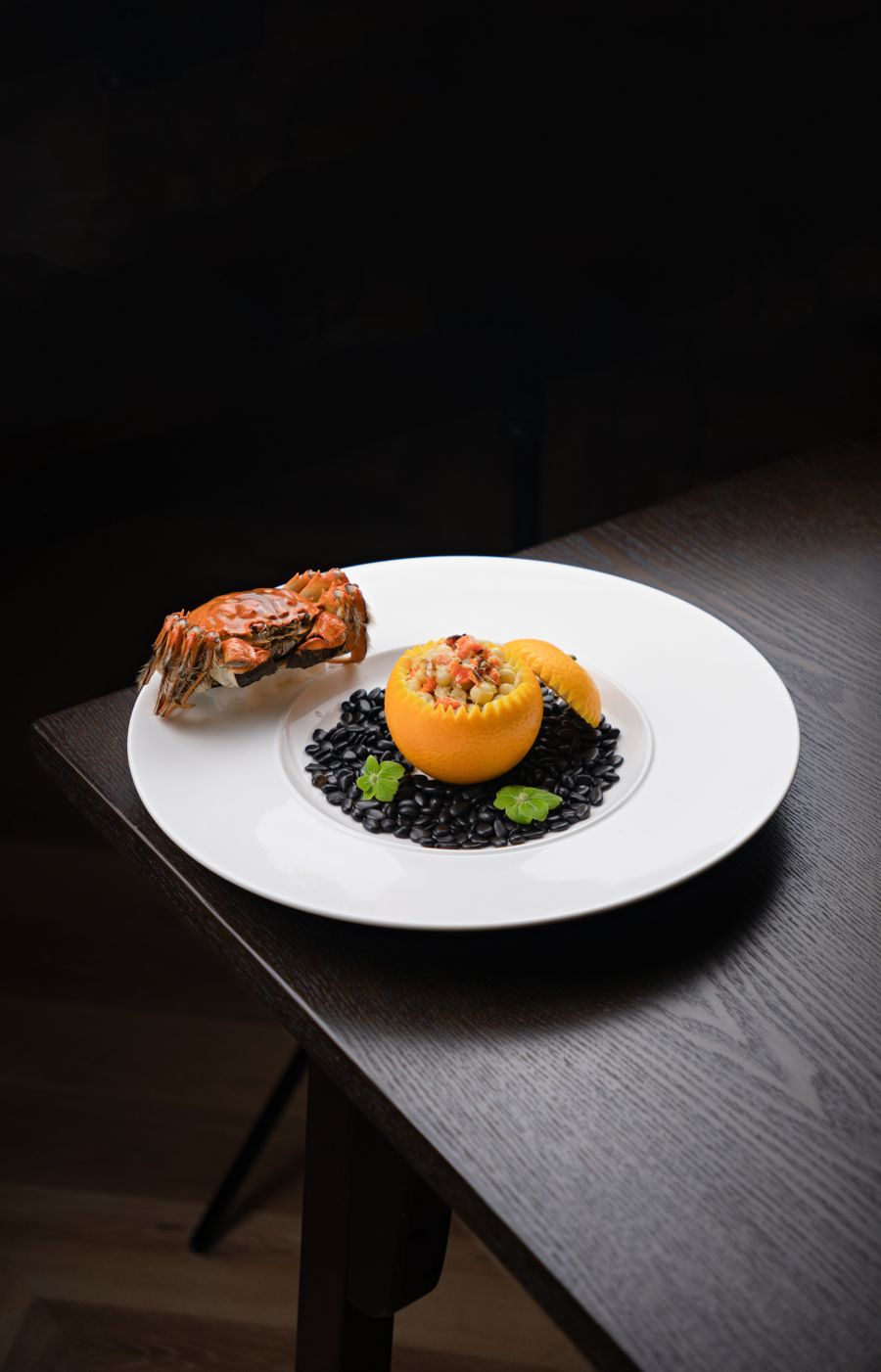 An elegant classical fine-dining dish
