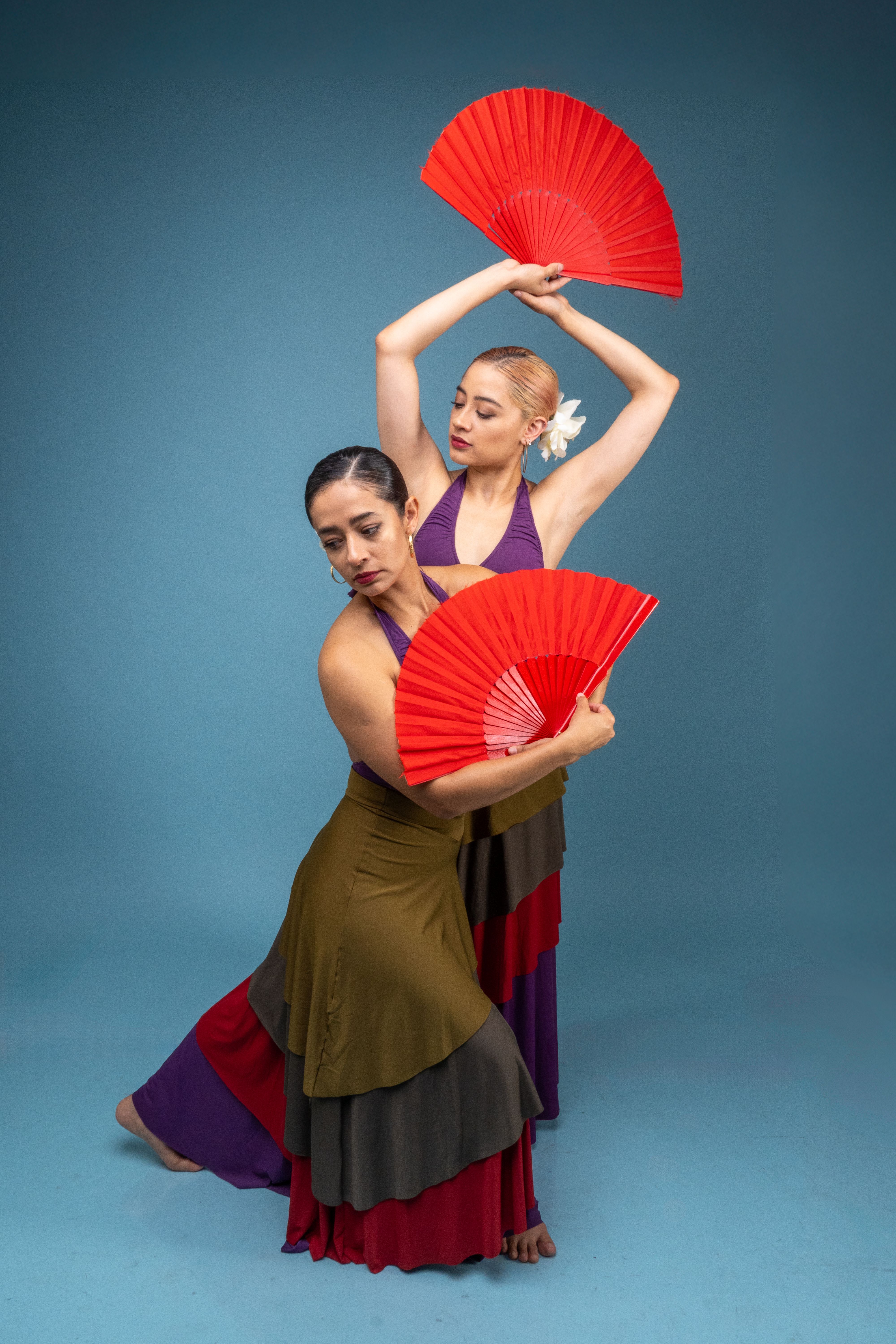 Dynamic Flamenco Dance Performance with Fans · Free Stock Photo