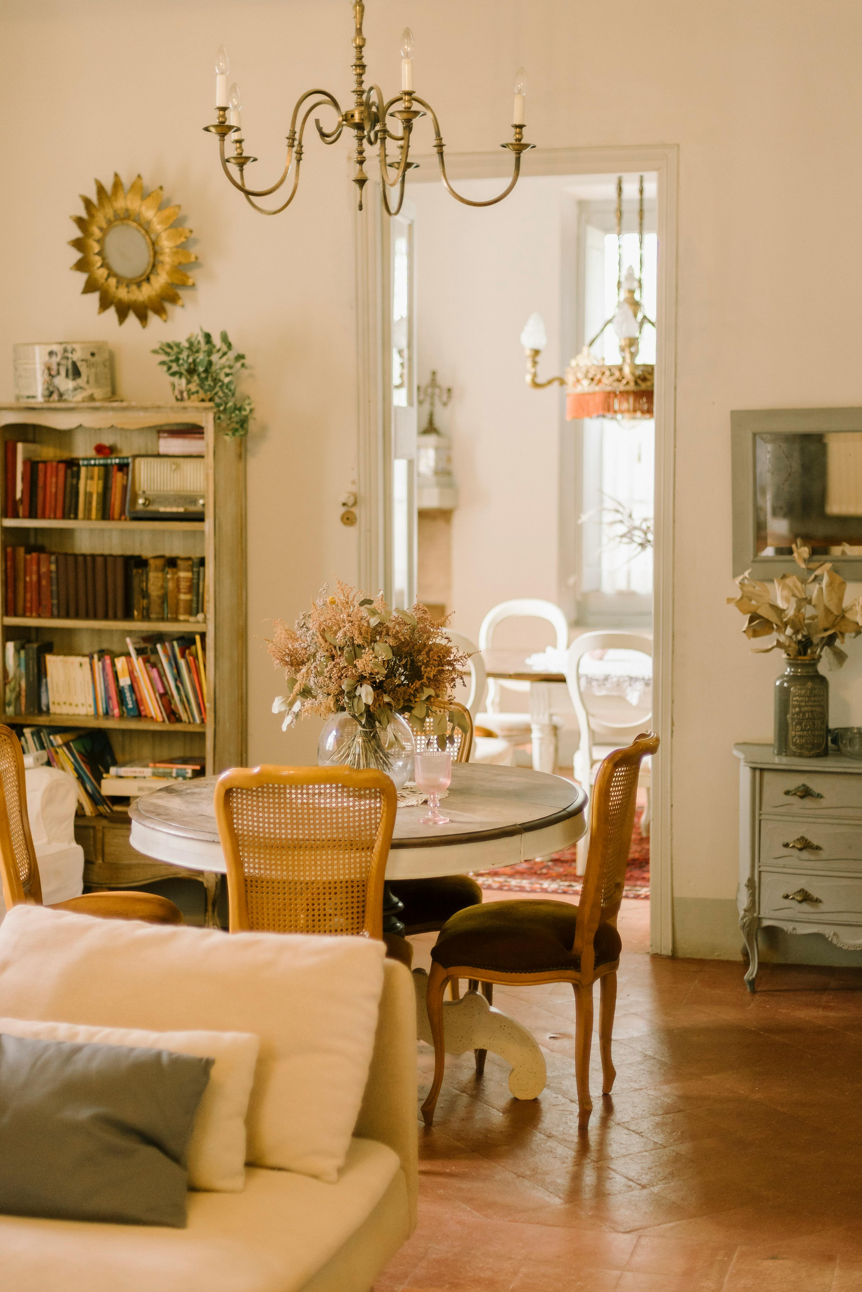 cozy vintage living room with elegant decor