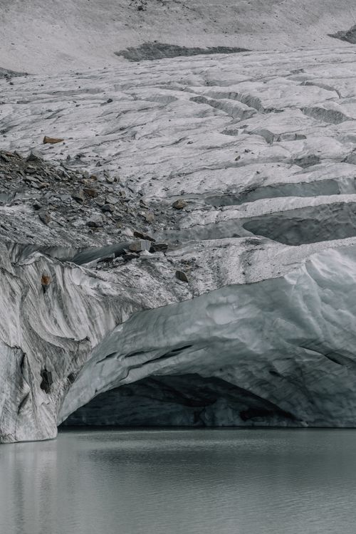 Free Peaceful glacier scene with ice formations and tranquil water. Stock Photo
