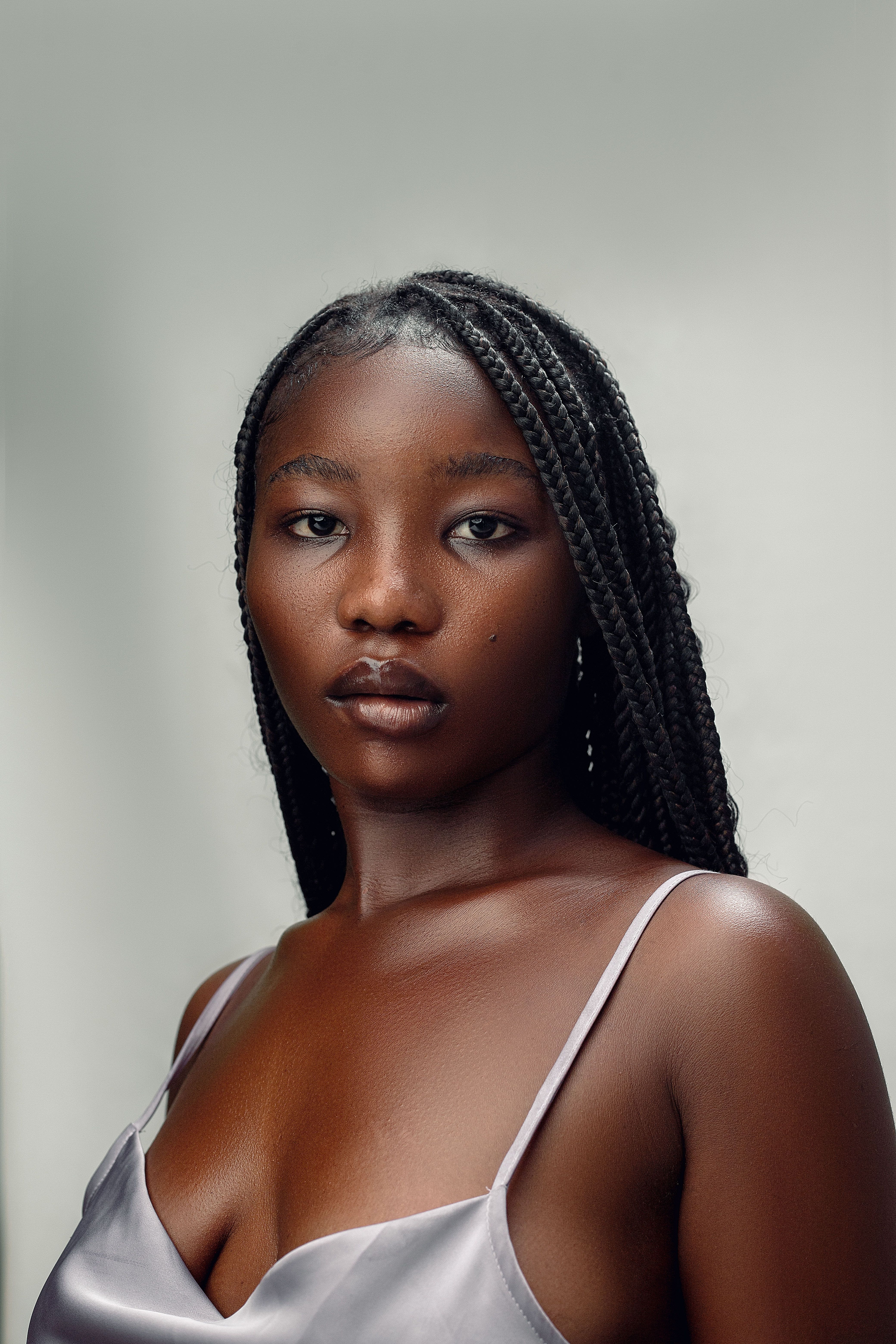 Elegant Portrait of a Woman with Braided Hair · Free Stock Photo
