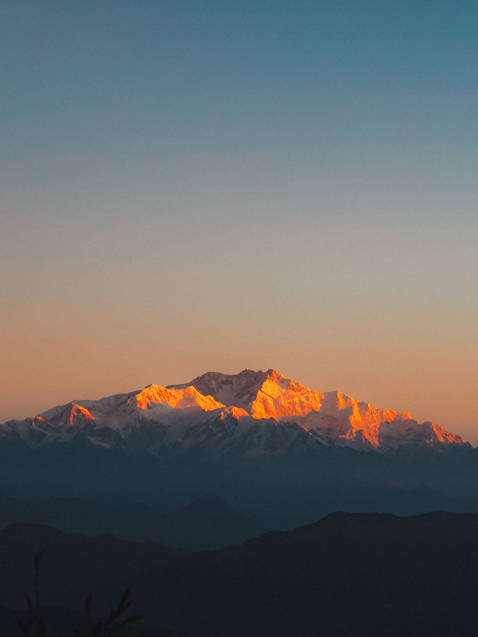Sunrise over Mount Kangchenjunga, Sikkim
