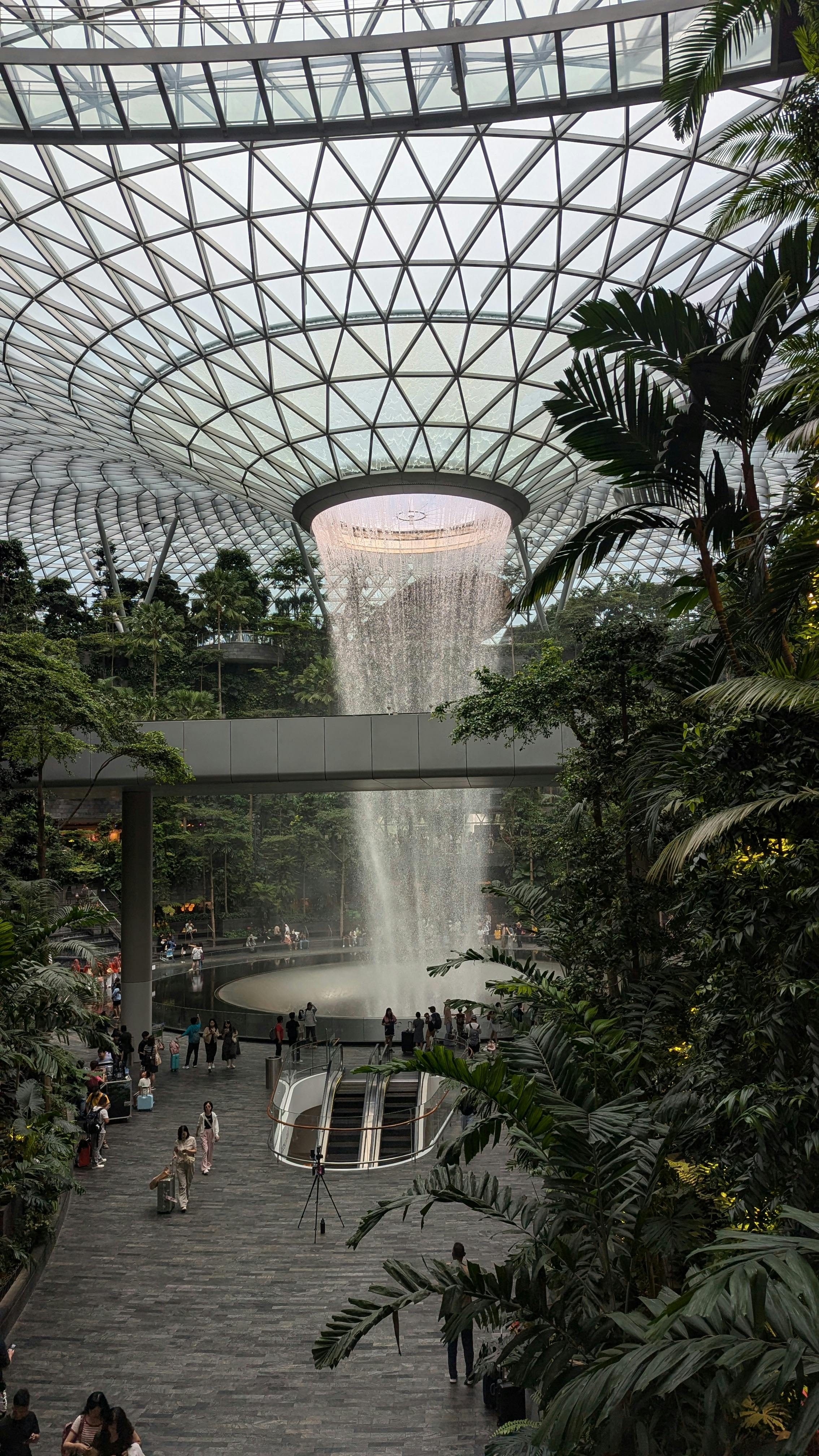 Jewel Changi Airport interior — airport exchange counters here charge significantly higher rates than city changers