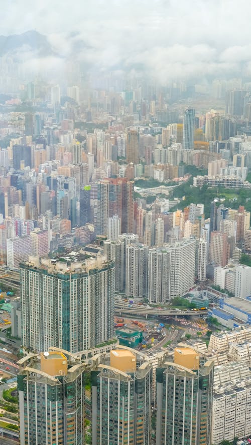 Aerial Photography of White and Multicolored Buildings