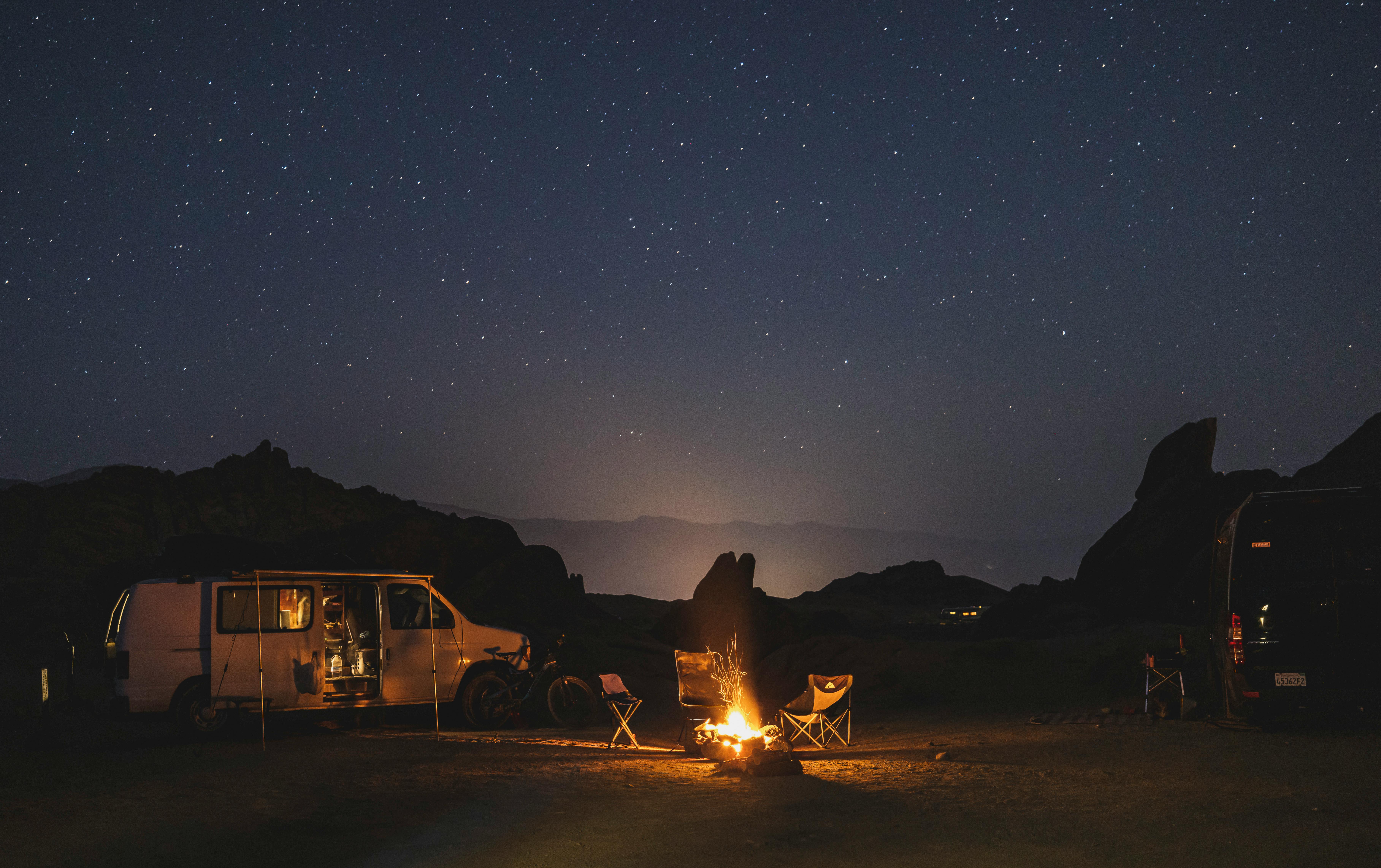 Desert camp fire — Merzouga