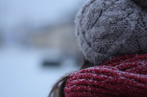 Person Wearing Gray Knit Hat