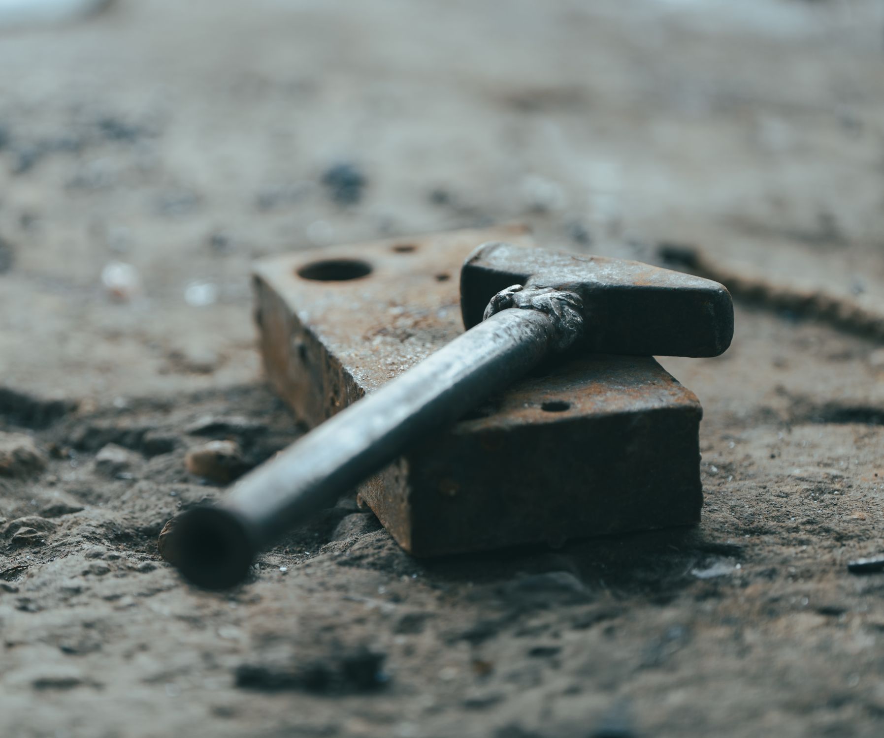 Rusty Hammer on Weathered Workbench in Workshop · Free Stock Photo
