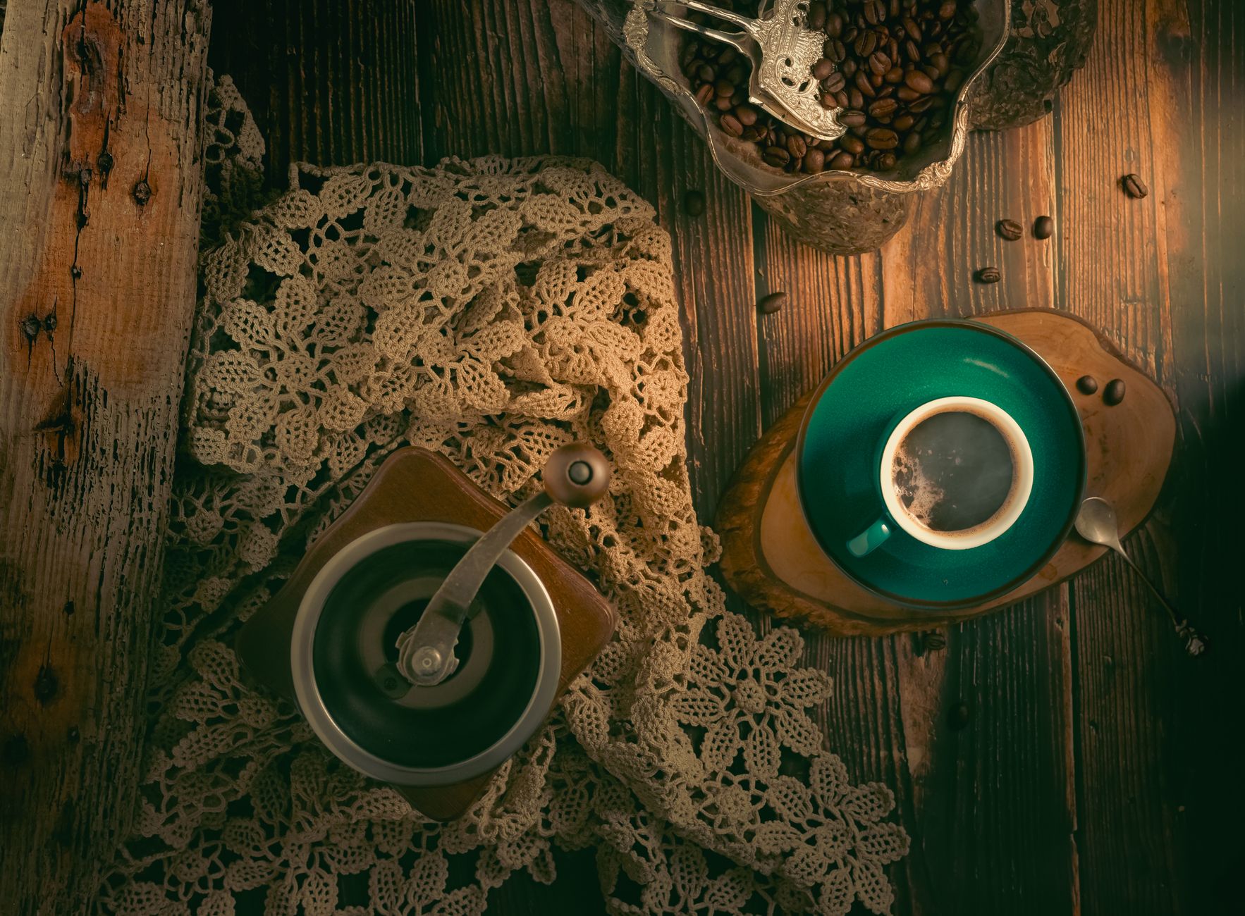 Kaffeemühle aus Emaille