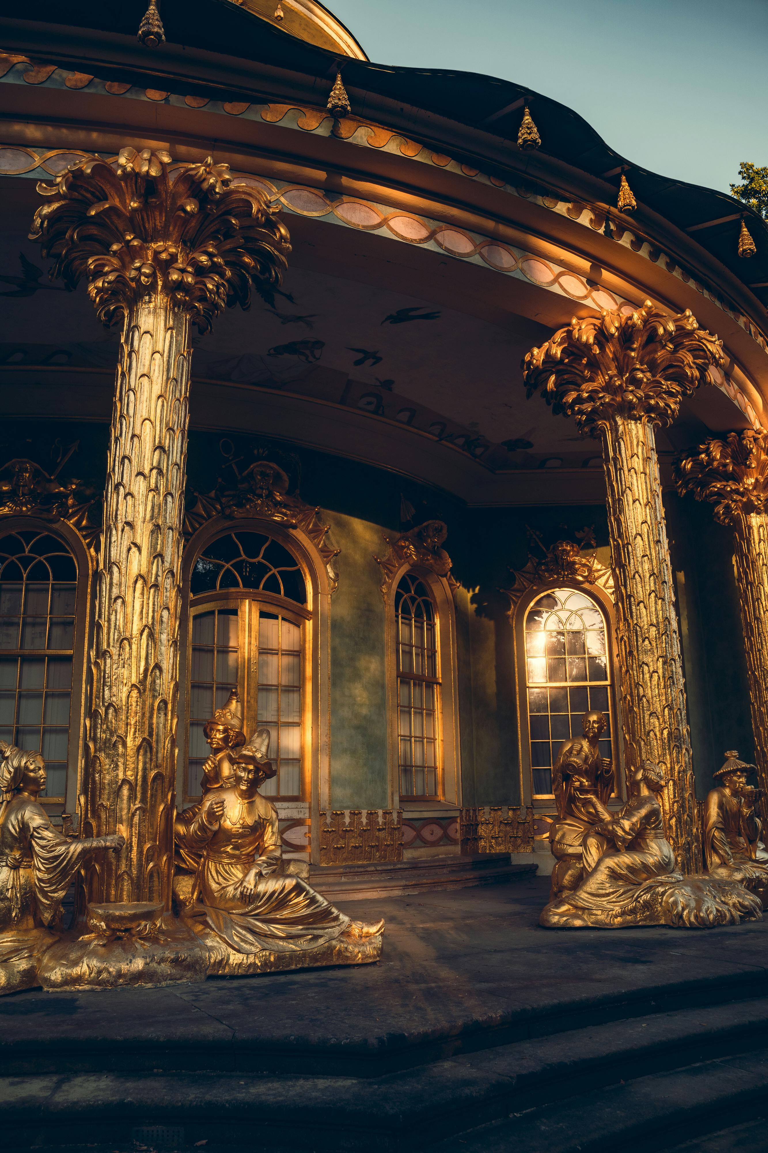 golden ornaments at sanssouci palace