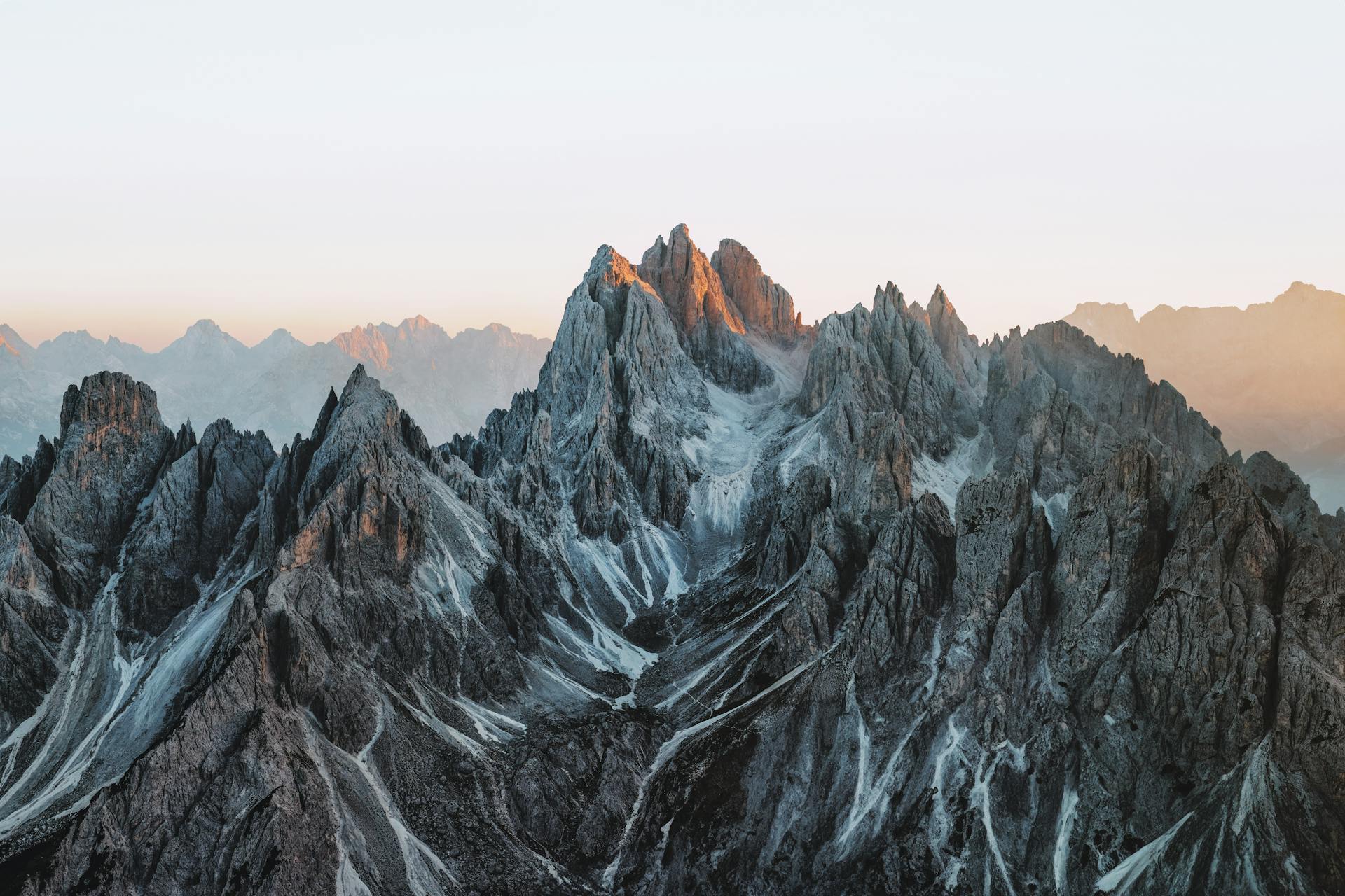 Dramatic Peaks of the Dolomites at Sunset