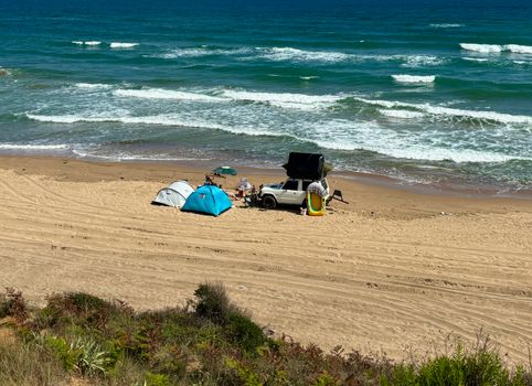 beach campsite