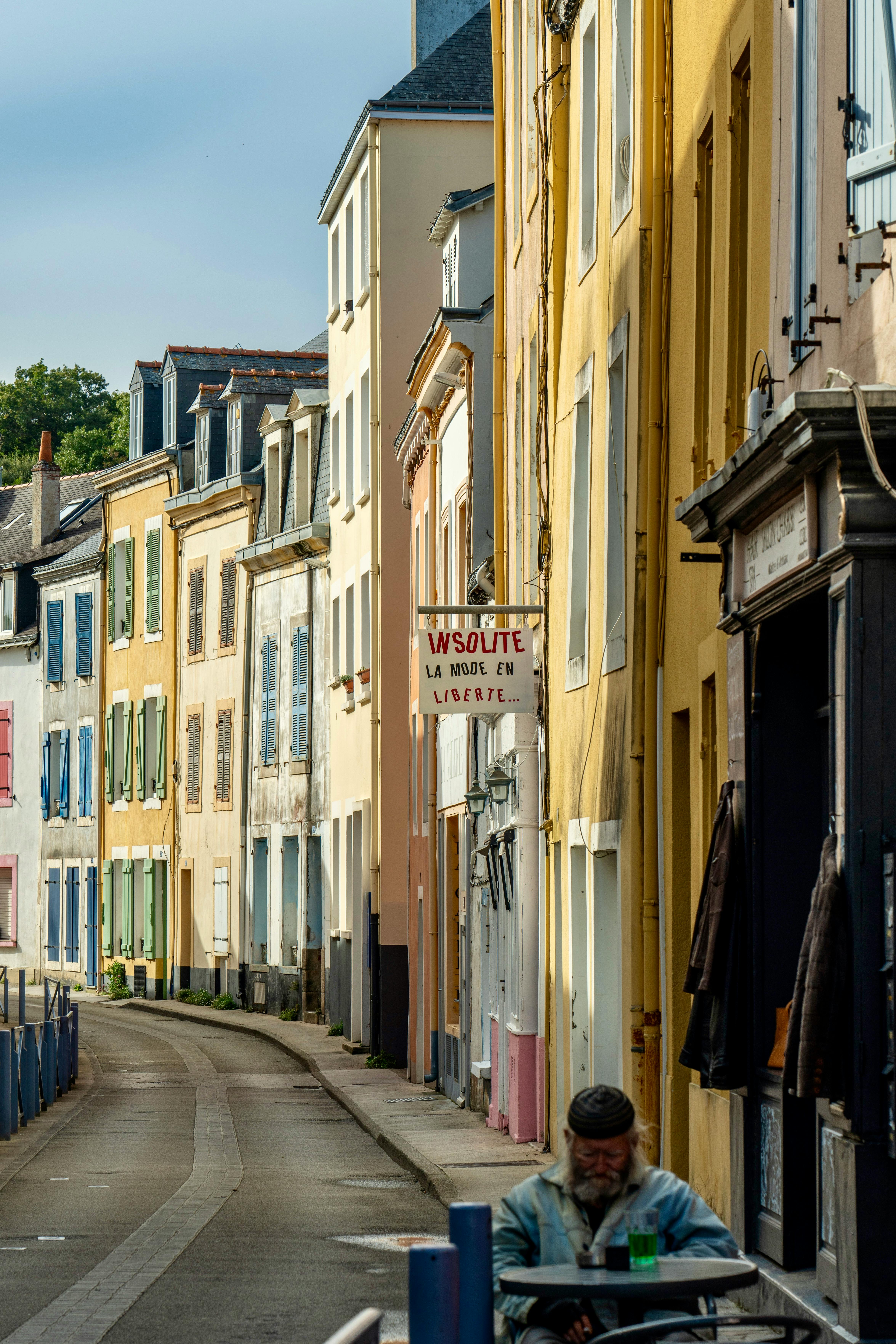 ingyenes Bájos Utcakép Le Palais Ban, Bretagne Ban Stockfotó