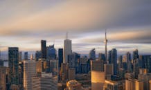 Stunning Aerial View of Toronto Skyline