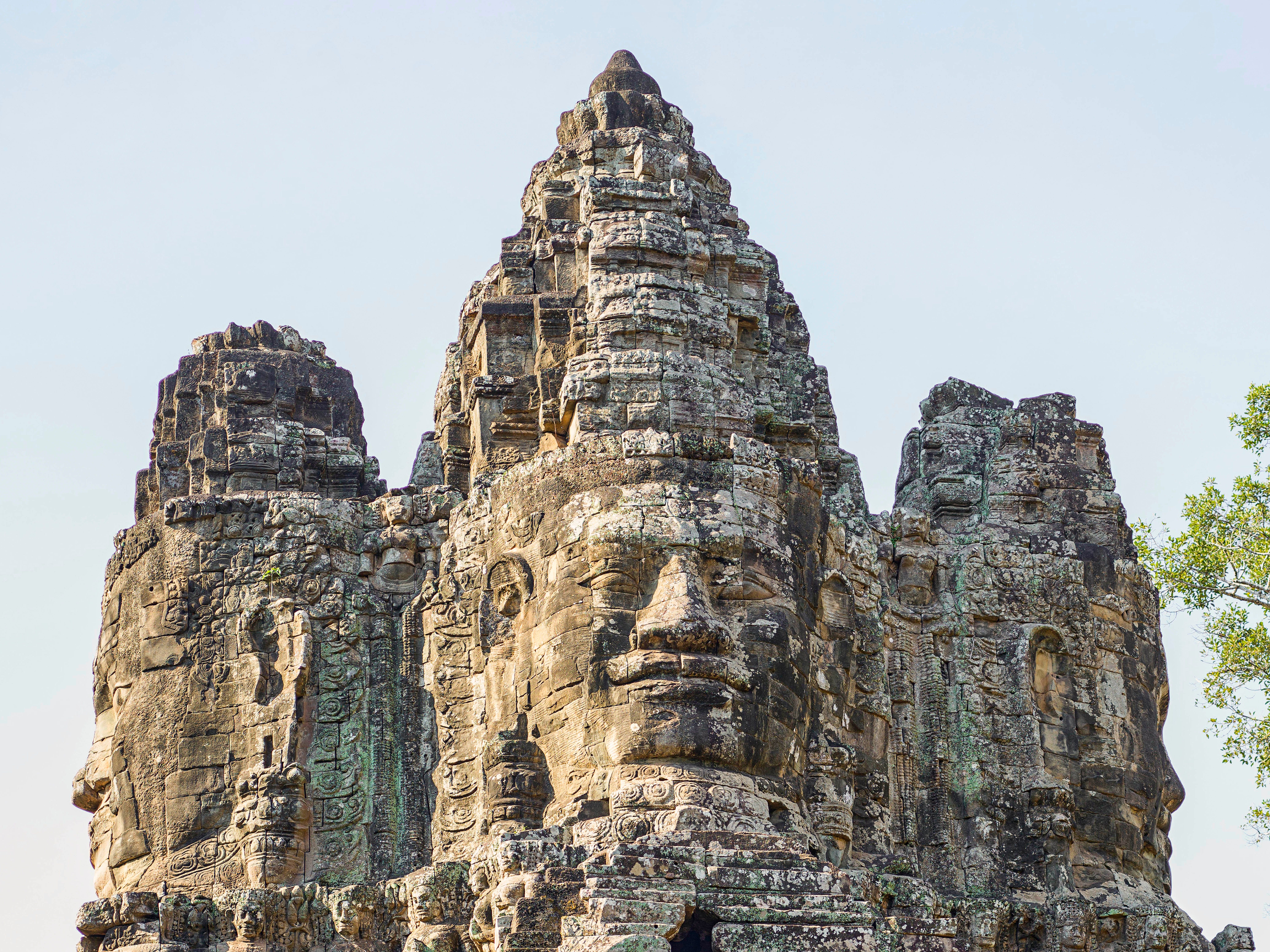 The smiling stone faces of Bayon Temple