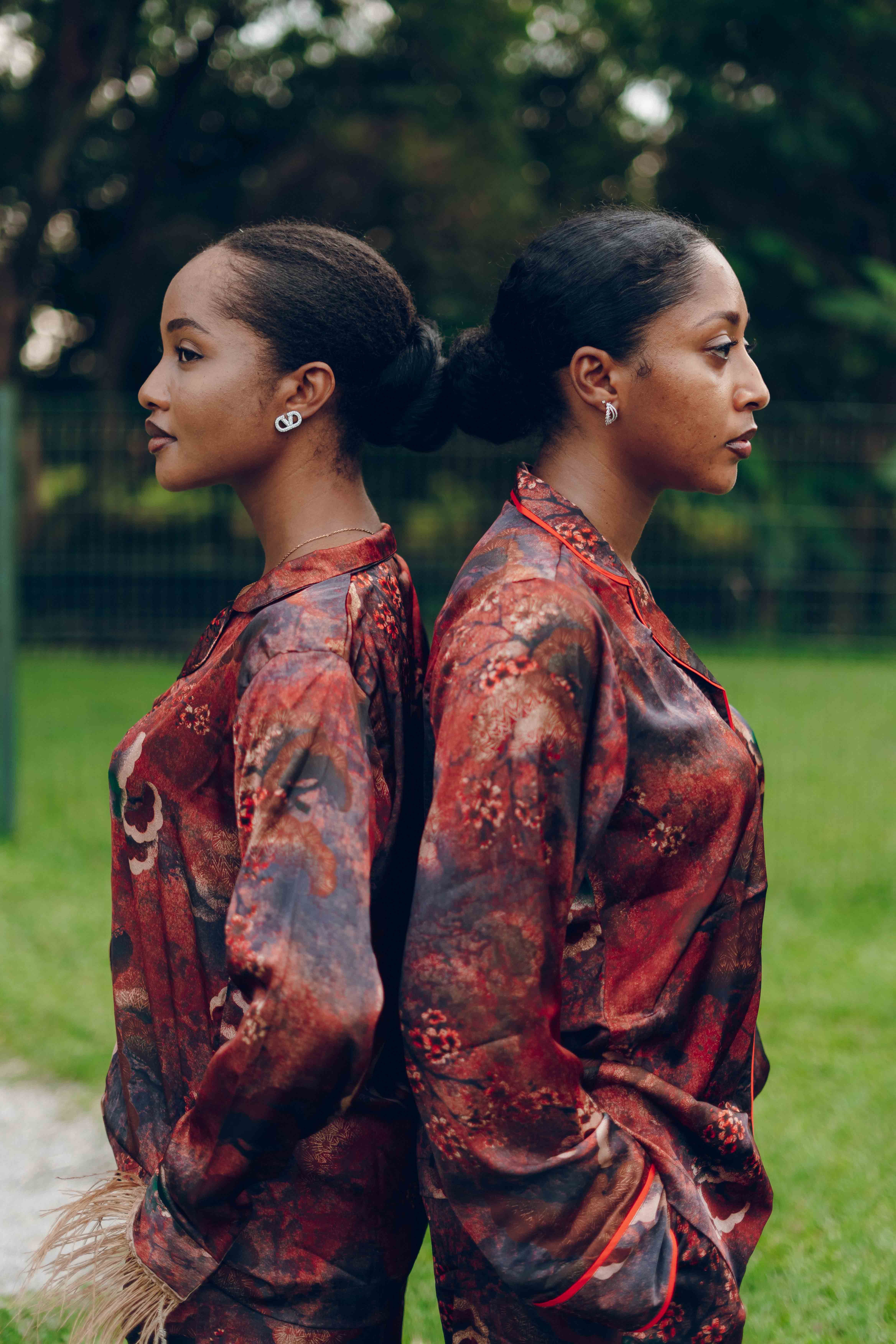 Fashion Double Portrait in Natural Setting · Free Stock Photo