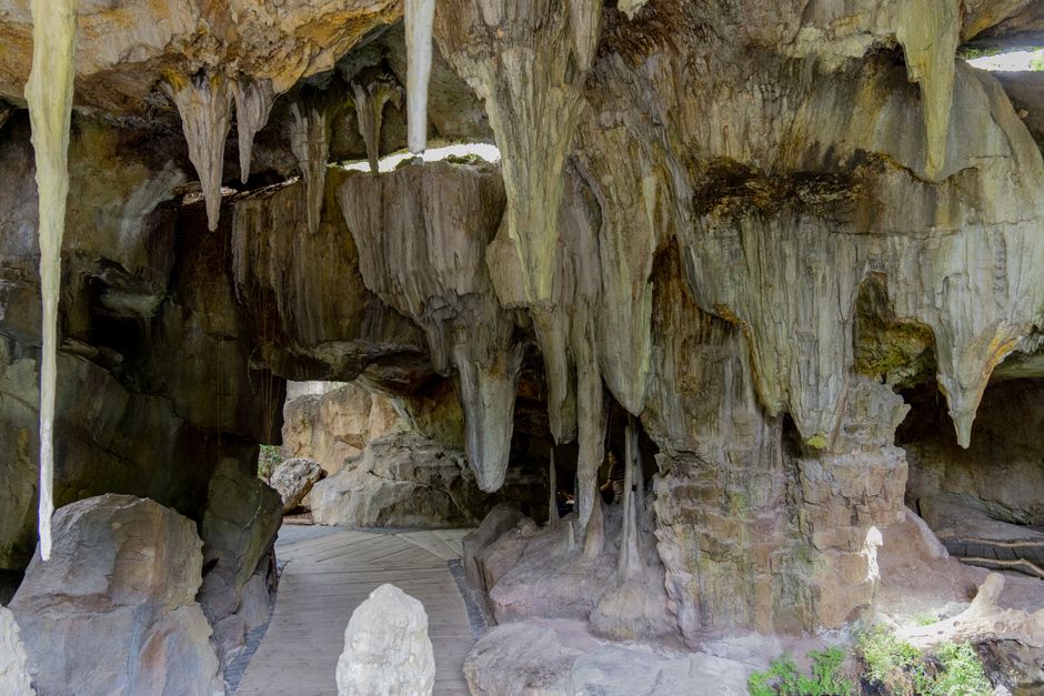 Exotic Garden Monaco cave stalactites