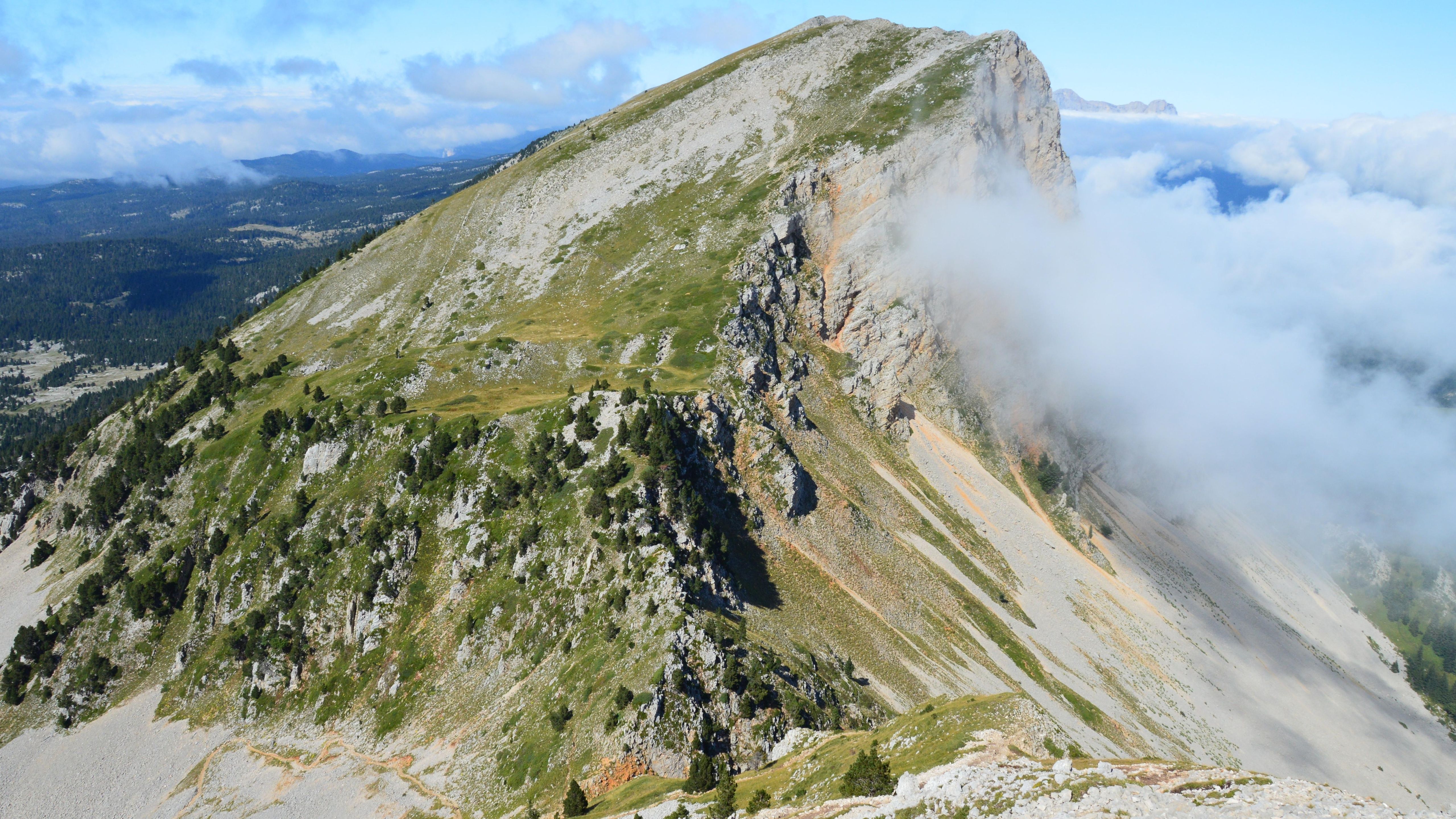 A stunning view of the rugged mountain landscape in Gresse-en-Vercors, Auvergne-Rhône-Alpes, France.