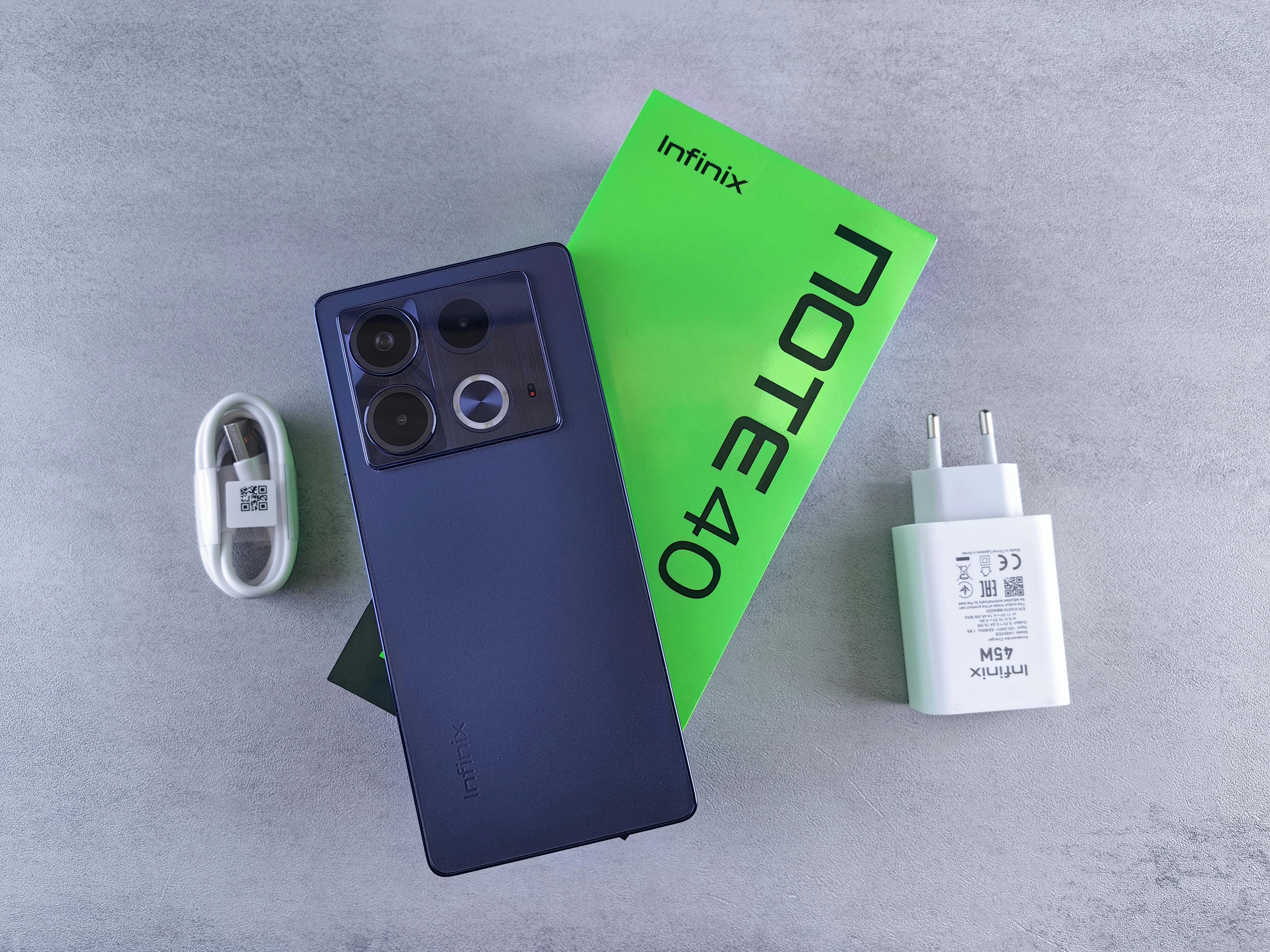 Infinix Note 40 Unboxing with Charger and Cable