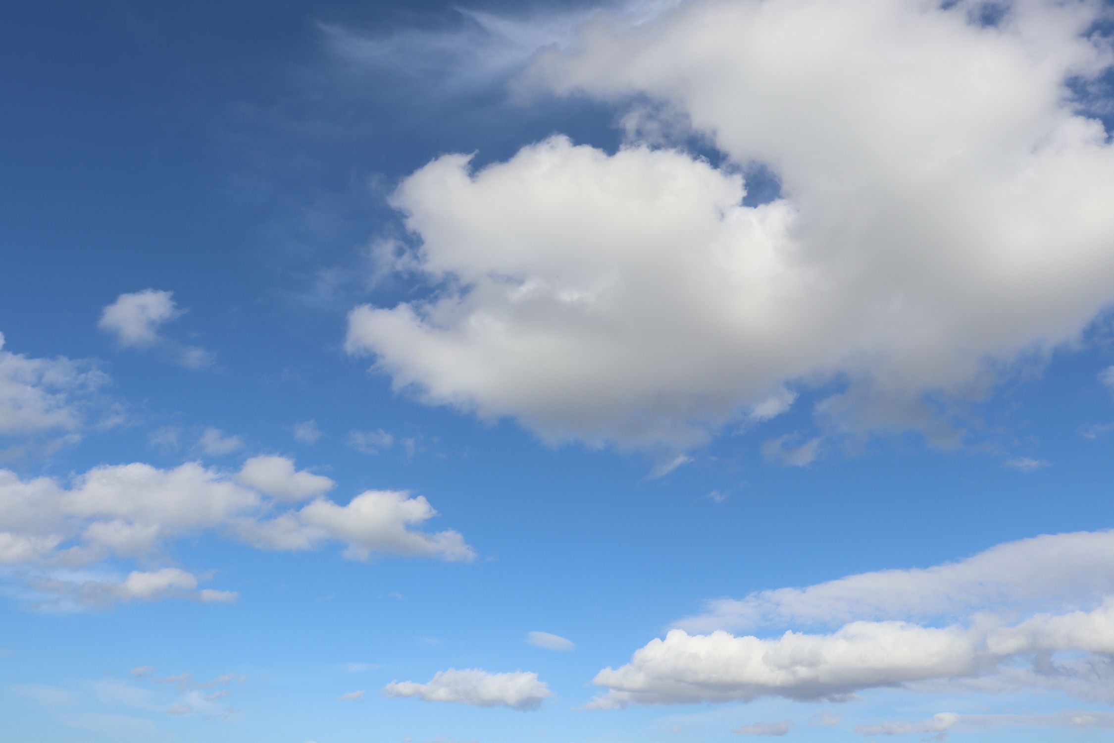 Serene Blue Sky with Fluffy White Clouds · Free Stock Photo