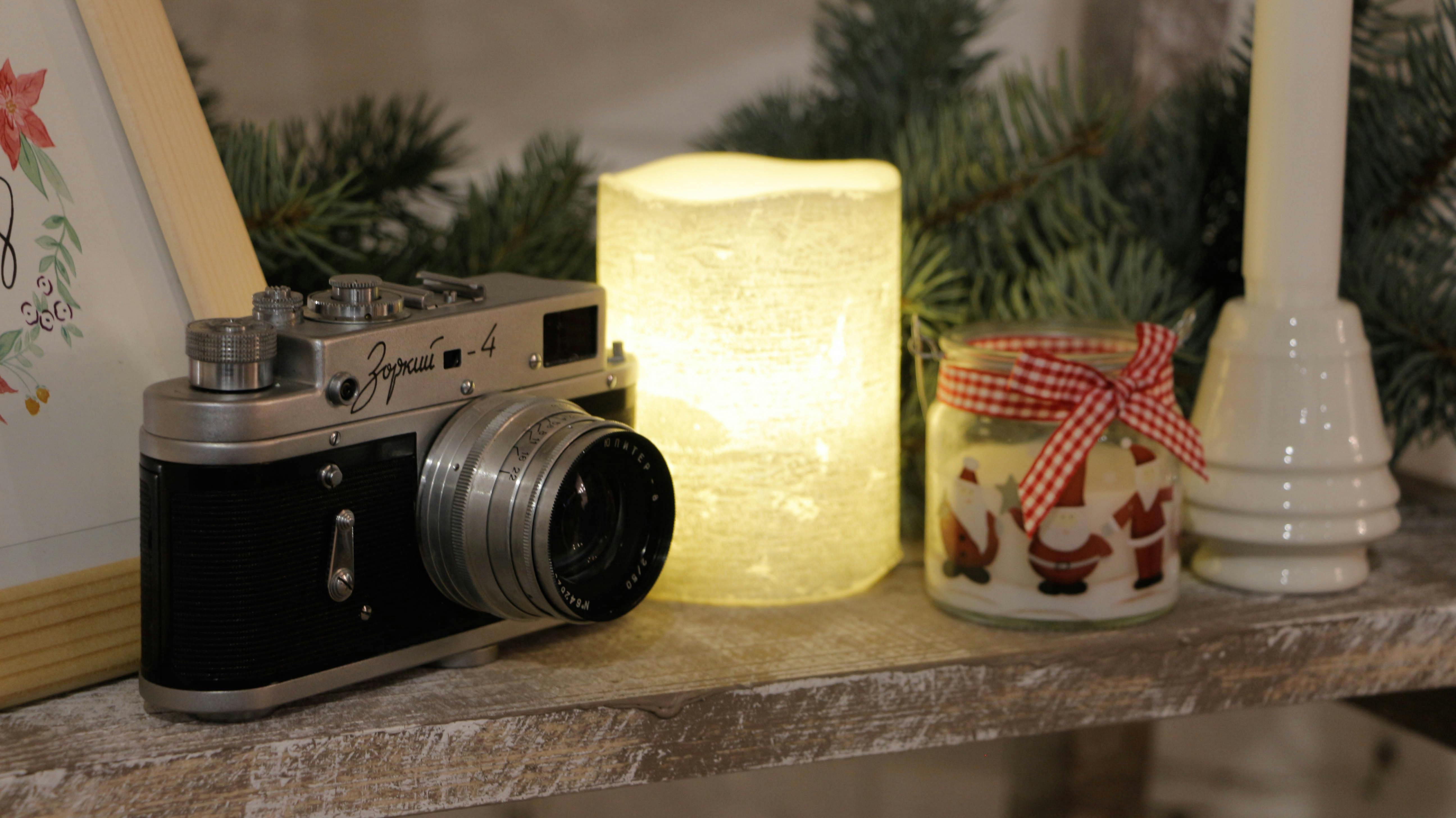Free stock photo of camera, christmas, christmas decor