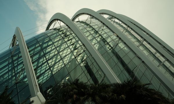 The stunning glass architecture of Gardens by the Bay in Singapore showcases modern design and innovative engineering.