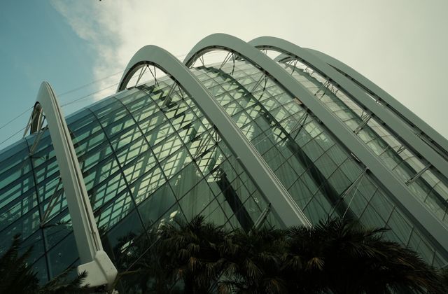 The stunning glass architecture of Gardens by the Bay in Singapore showcases modern design and innovative engineering. — arriving in Singapore