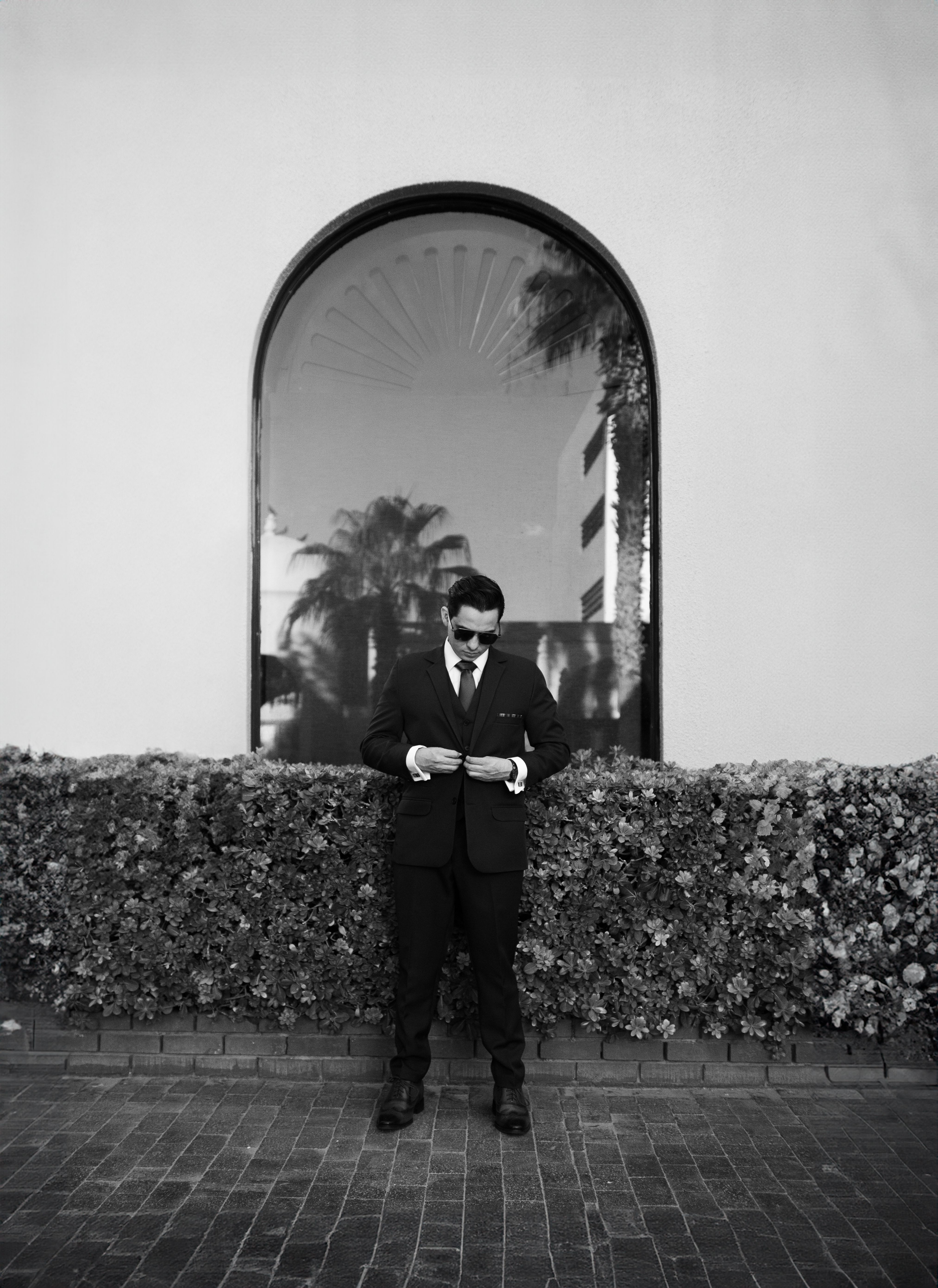 Man in Black Suit with Sunglasses Outdoors · Free Stock Photo