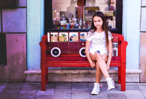 Free stock photo of bench, girls, little girl