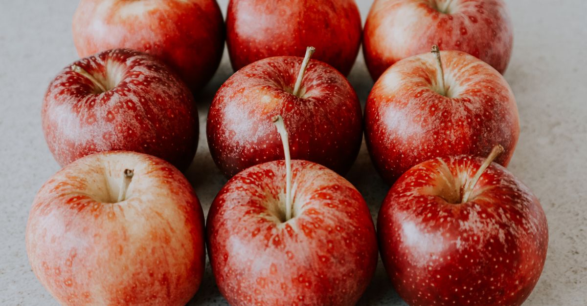Apple In Jpeg Nine Fresh Red Apples on a Light Surface · Free Stock Photo