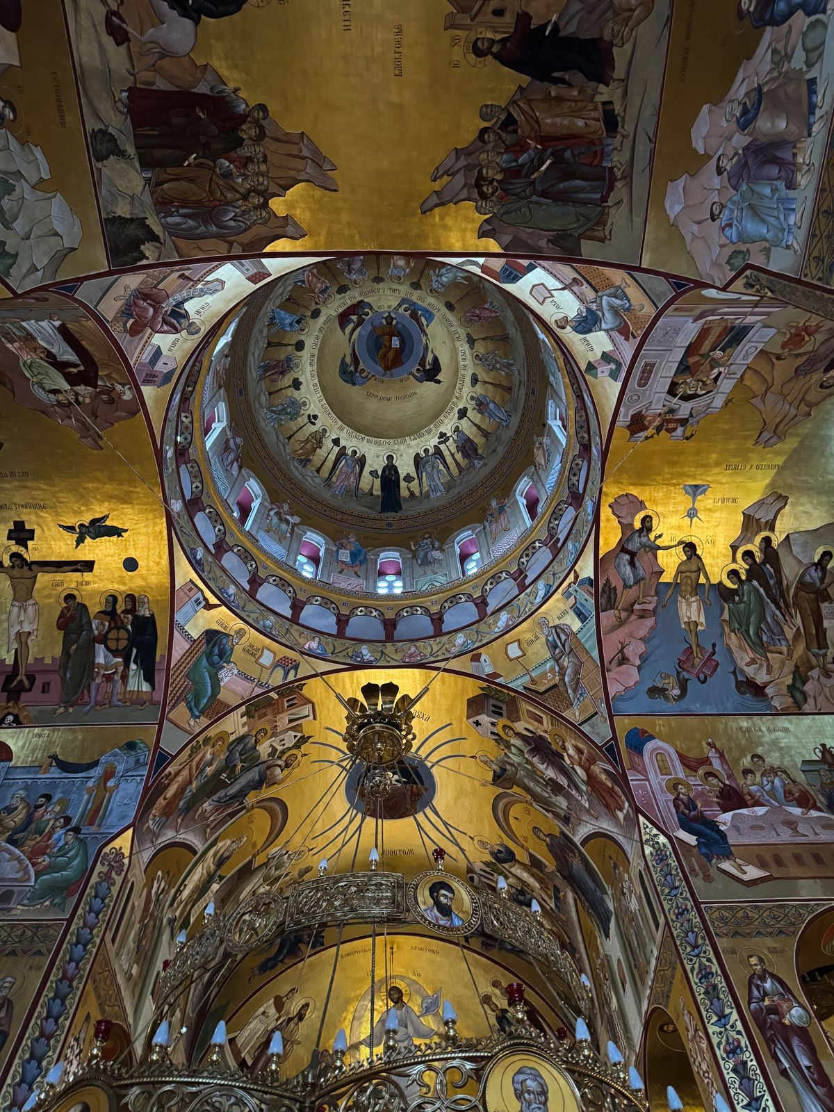 Saint Sava Crypt Interior Gold Frescoes