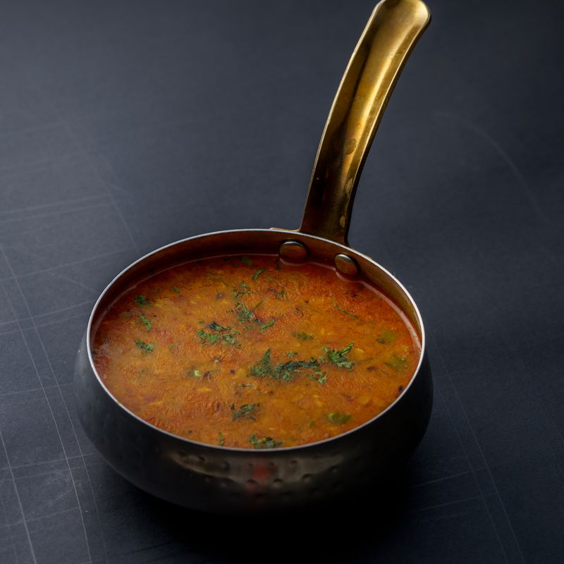 Red Lentil Dal Soup with Coconut Milk and Ginger