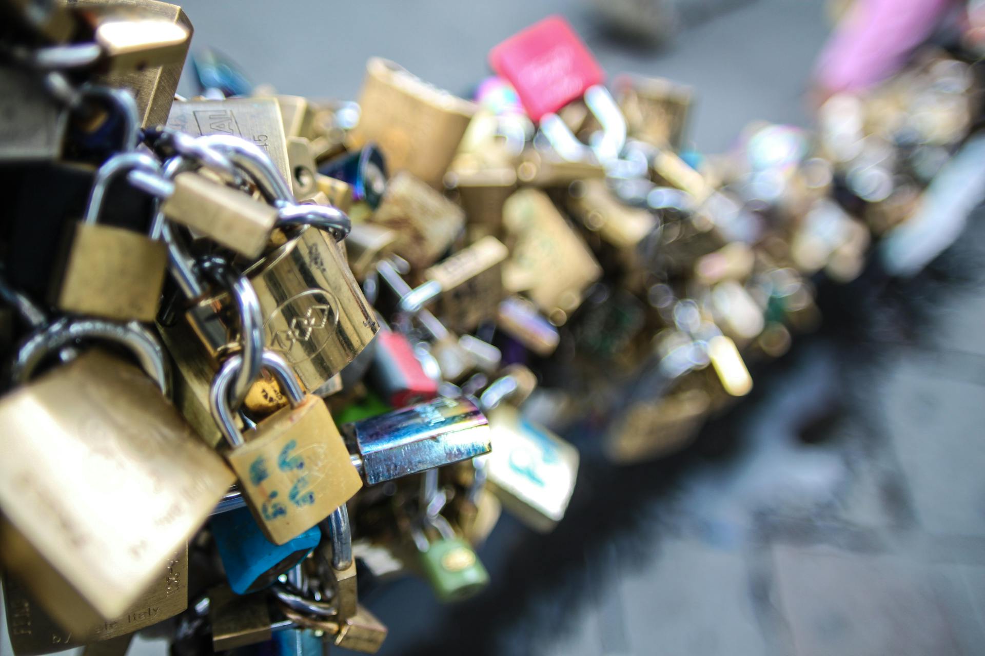 Padlocks on Fence