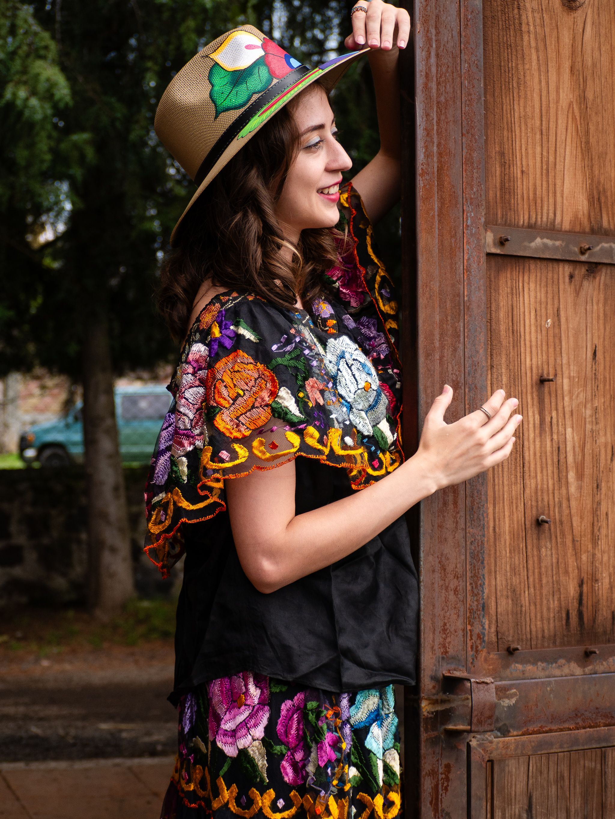 sachin and babi light blue dress Mexican embroidered dresses | Kimono Traditional Mexican dresses main image 1