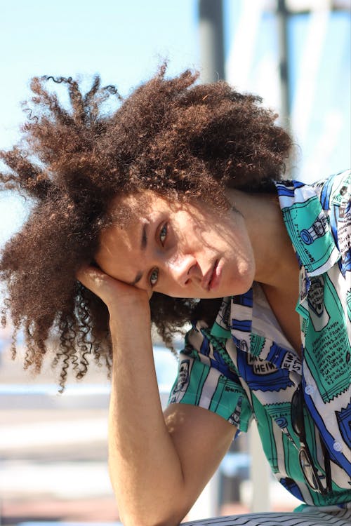 Free Photo Of Man With Afro Head Stock Photo