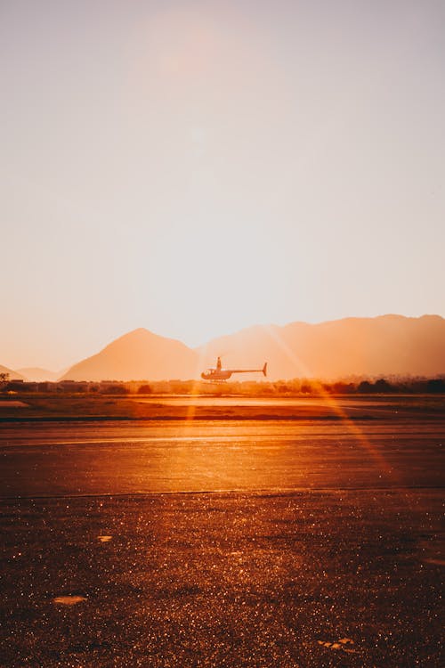 Photo of Helicopter During Golden Hour