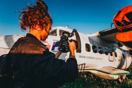 A photographer captures an aircraft on a sunny day in Rio de Janeiro.