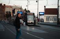City Tram Approaching Java Street During Daytime