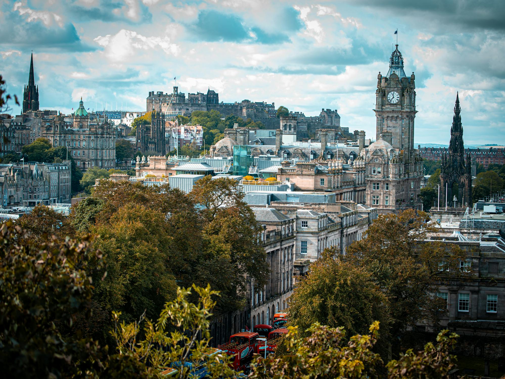 Scenic View of Edinburgh Cityscape in Scotland