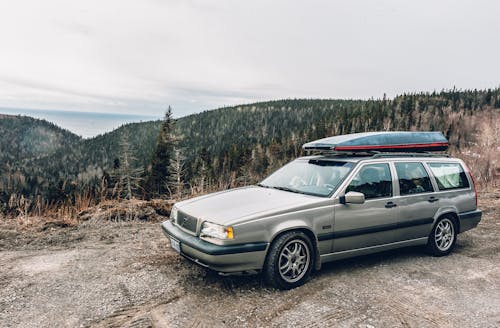 Grey Station Wagon on Road